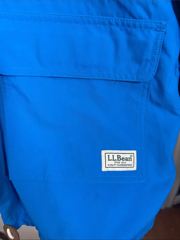 L.L. Bean Women’s Lightweight Blue Hooded Zip Front Jacket W2504 Sz XL - Image 3
