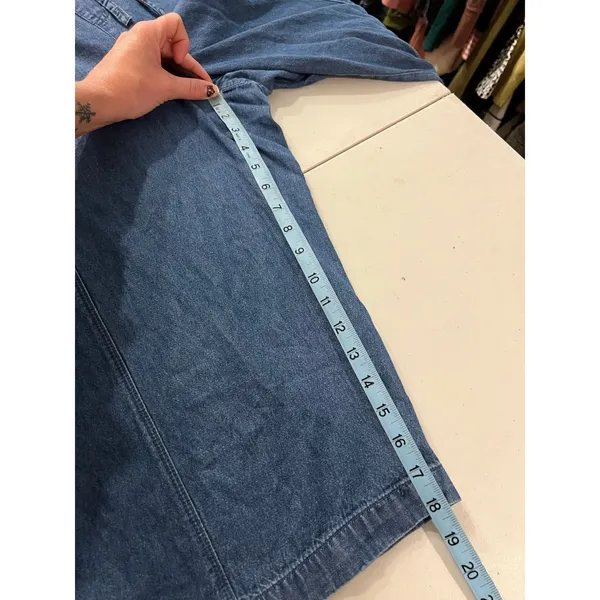 Low Rise Jort Cargo Denim 100% Cotton Capri Pants Size XL Women's 90s Y2K - Image 8