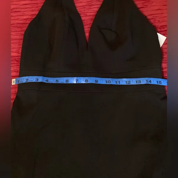 Dress the Population Camden Sleeveless Halter Plunging Gown – Black – Medium - Image 11