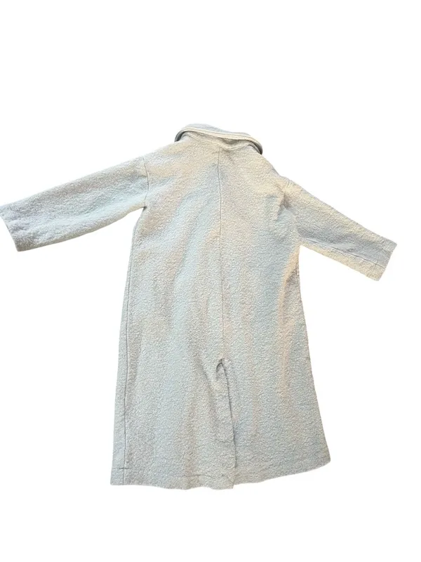 Tahari Double-Breasted Pale Gray Pea Coat - Image 6