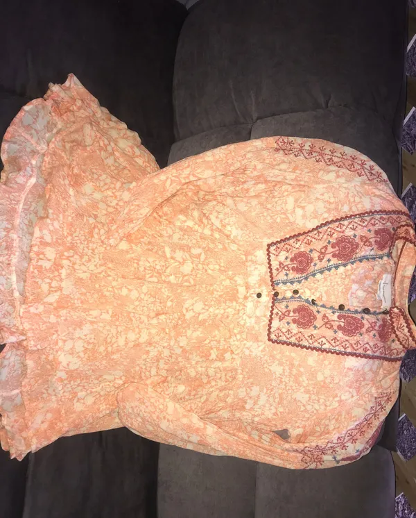 Anthropologie Long Sleeve Flowy Dress - Image 5