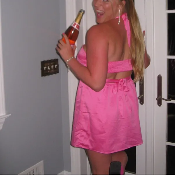 MORE TO COME Kristen Halter Mini Dress in Pink - Image 14