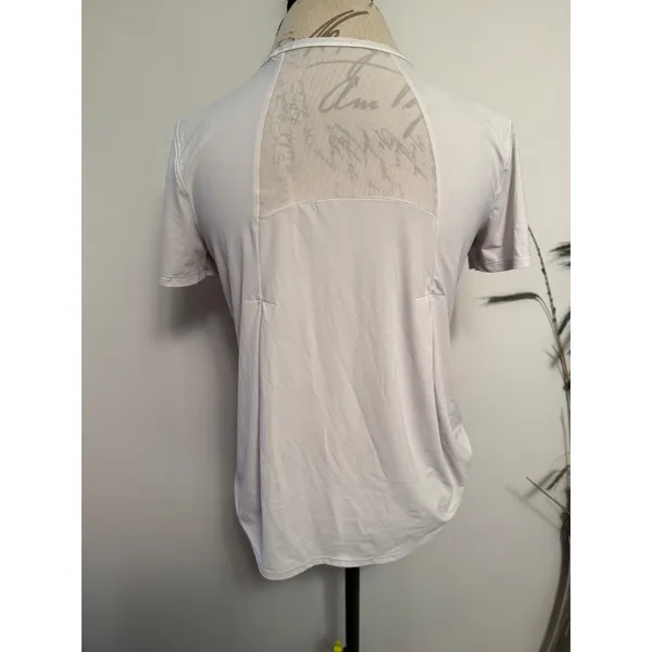 Lululemon Short Sleeve Mesh Back Athletic Top Light Gray Womens‎ Size 8 - Image 3