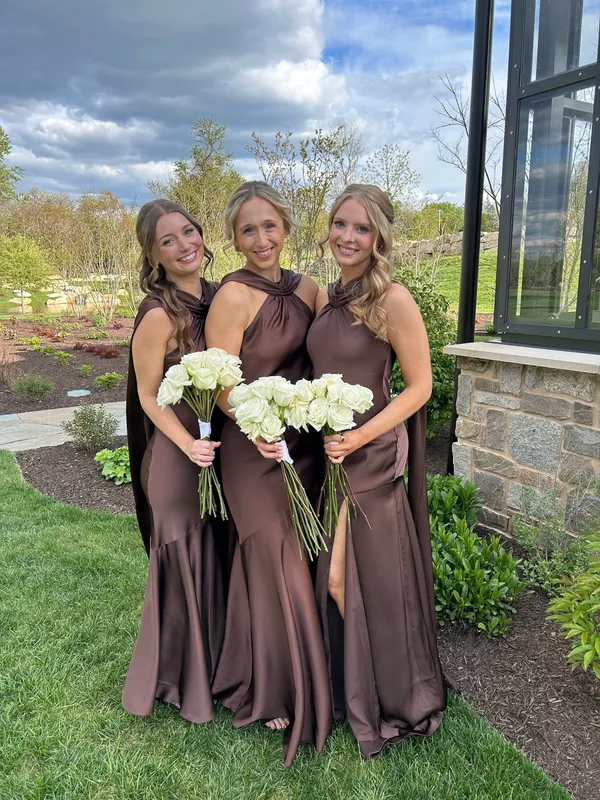 Formal brown dress - Image 2