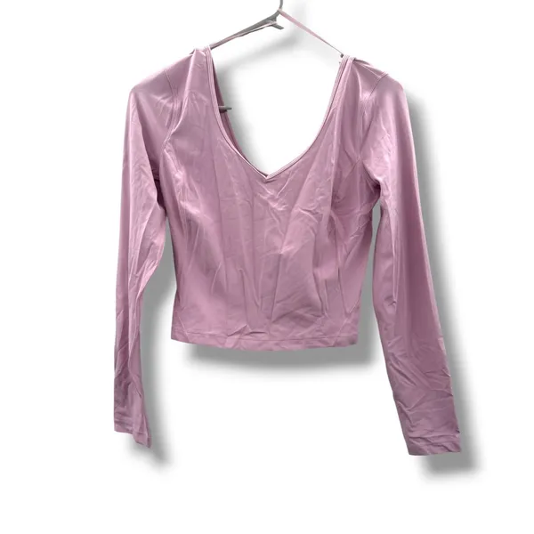 lululemon‎ Align Long Sleeve Womens 6 Pink Peony Nulu Cropped NWT Balletcore - Image 3