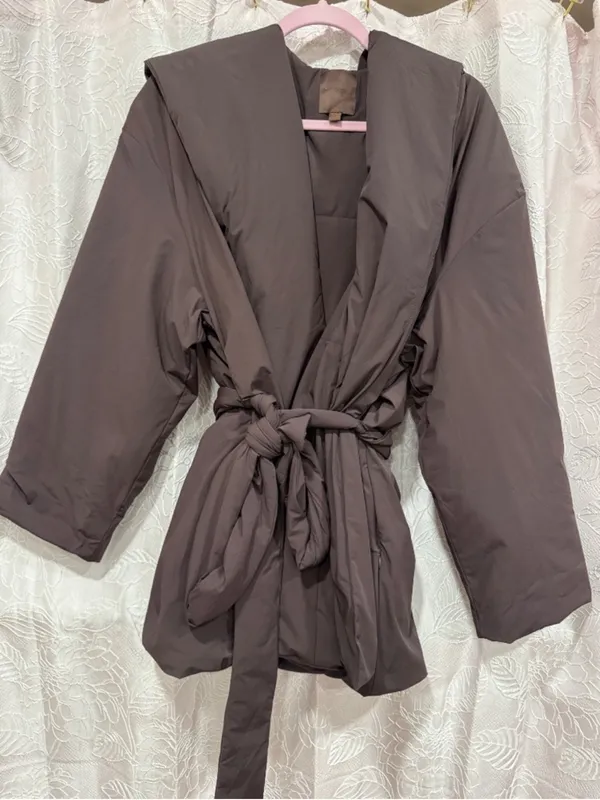 🤎✨ NikeSKIMS Woven Nylon Wrap Coat | Phoenix | L | NWT ✨🤎 (GAR) - Image 3