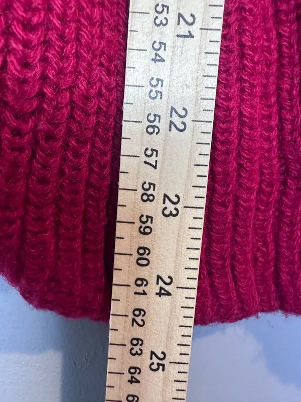 Vintage Epitome Womens Small 100% Wool Cardigan Red Open Front Pocket Sweater - Image 5
