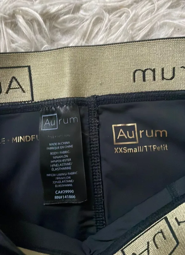 Black Aurum Leggings Size XXS - Image 2