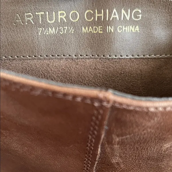 NWOT‎ Arturo Chiang Brown Ombré Leather Fierce Riding Boots Tall Size 7.5 - Image 2