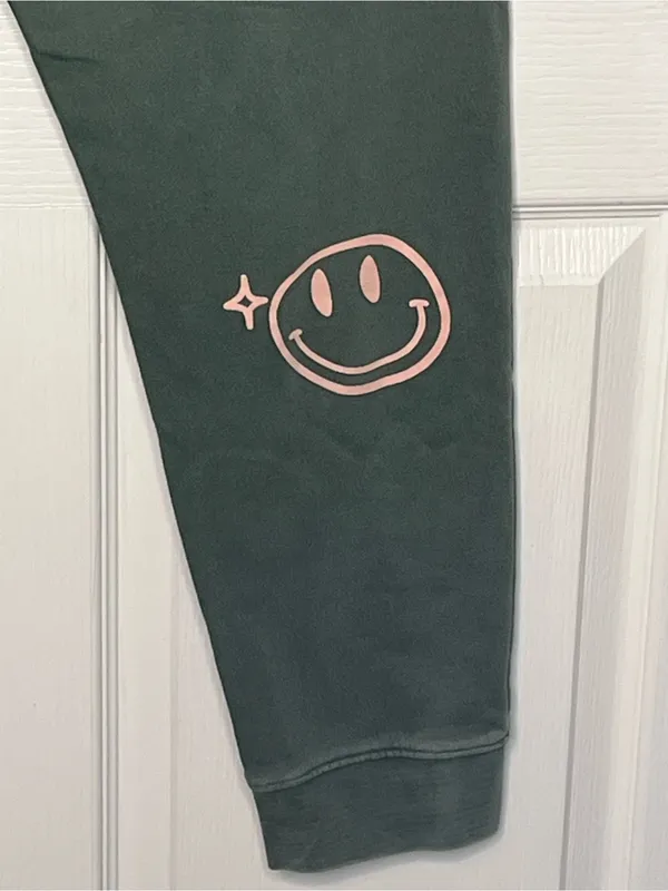 Peanut Butter Jelly Sage Green Nature Lovers Graphic Sweatpants Sz L Joggers - Image 9