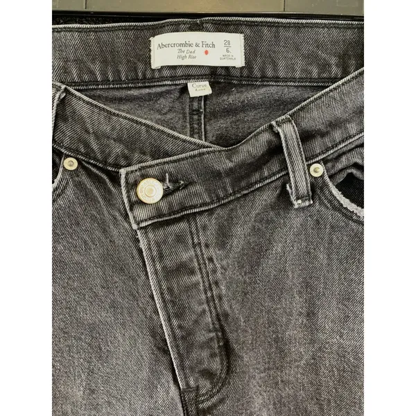 Abercrombie & Fitch Women’s The Dad High Rise Jeans Denim Curve Love Size 28/6L - Image 5