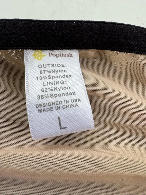 NWT Popilush Tummy Control Lace V-Neck Shapewear Slimming Bodysuit Black Size L - Image 8