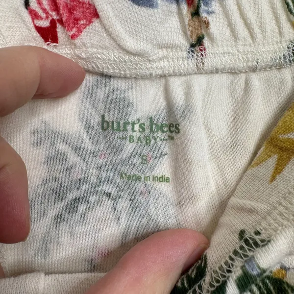 Burt's Bees Tropical Christmas‎ Pajama Set Size Small - Image 7
