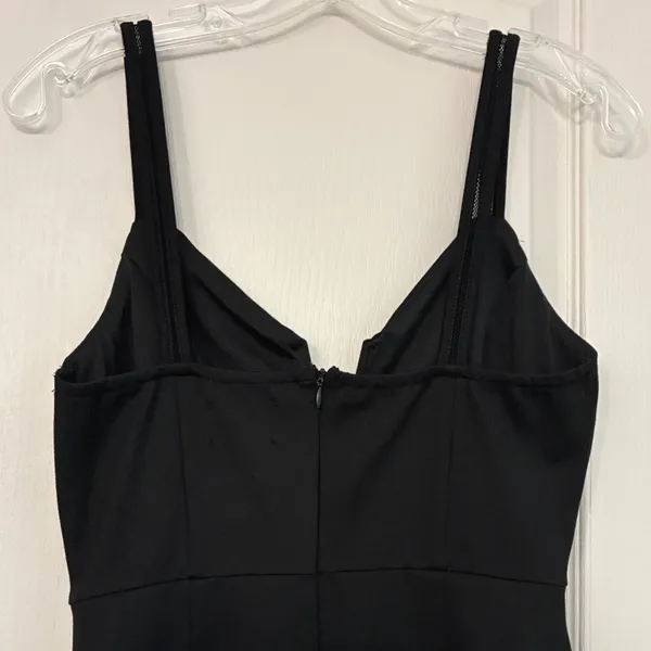 DO+BE Womens Black V-Neck Bodycon Mini Dress GY0272‎ Size M LBD Cocktail Party - Image 12