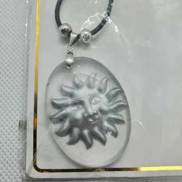 NWT Gift Arts & Crafts Sun Necklace Silver - Image 3