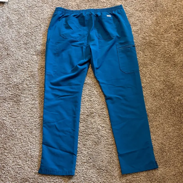 Figs Women's Alps Blue Yola‎ Skinny Straight Leg Scrub Pants Large - Image 6