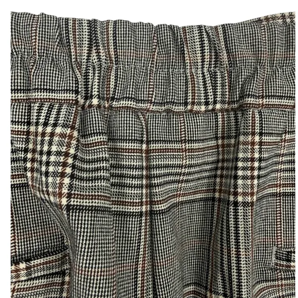 Nicole Miller New York Womens Gray Brown Plaid Wide Leg Trousers Pants Size 14 - Image 7