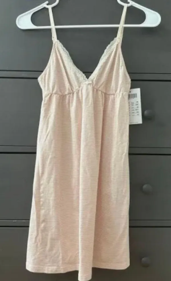 Brandy Melville pink and White striped babydoll - Image 2