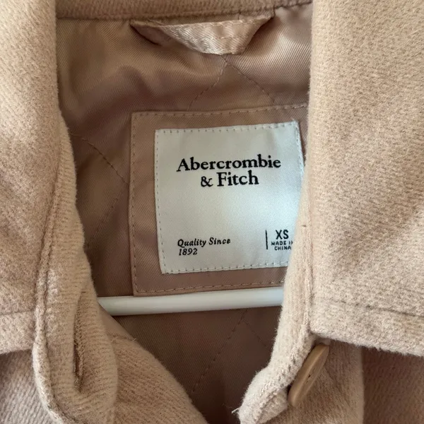 Abercrombie & Fitch Womens XS Oversized Shacket Light Beige Utility Jacket - Image 10