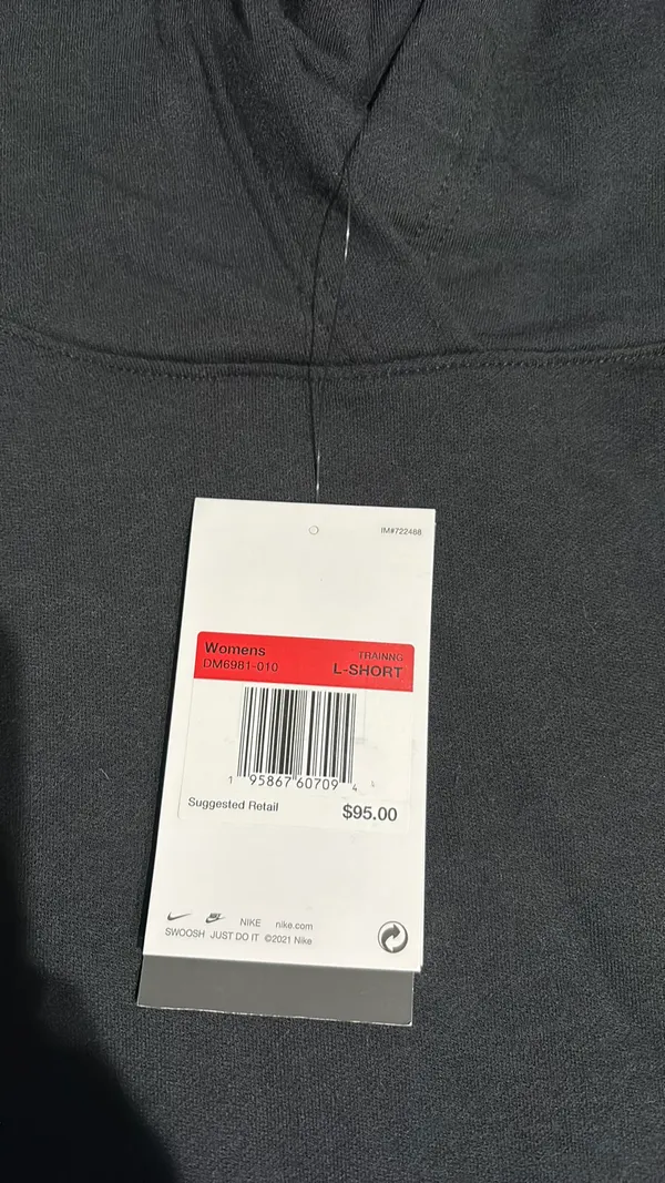 Nike yoga cropped training hoodie black - Image 5