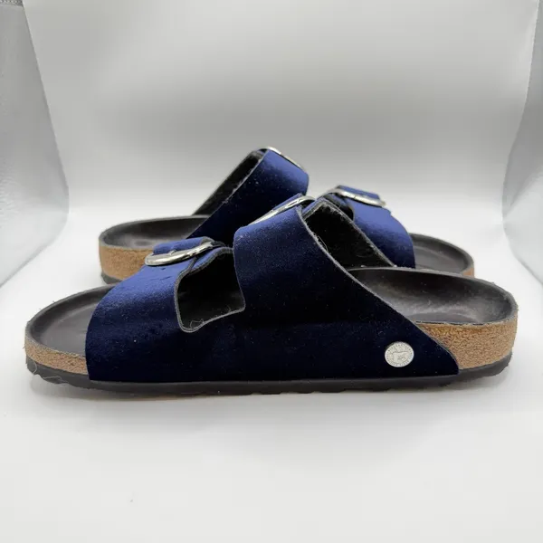 Birkenstock Arizona Big Buckle Rivet Midnight Velvet Exquisite 39 Narrow L8/M6 - Image 4