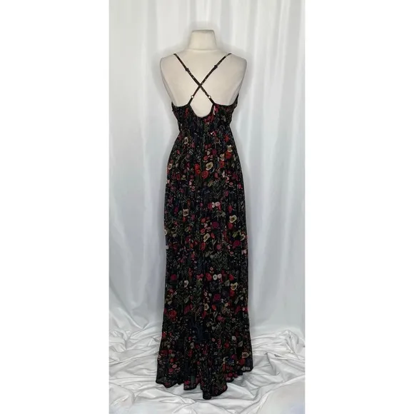 Anthropologie PAYAL JAIN Massima Pleated Floral‎ Maxi Dress Romantic Small - Image 10