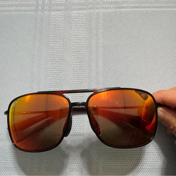 Maui Jim Black Sunglasses with Orange Lenses‎ - Image 15
