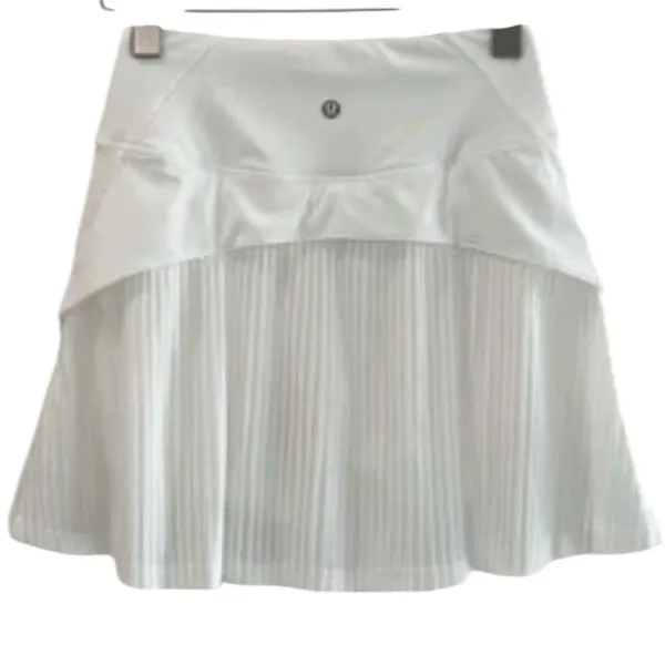 Lululemon Pleated Lined High-Rise Tennis Skirt in white 2 - Image 3