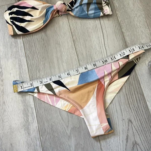 Billabong Tropical bikini twist cheeky last rays womens Pink Blue (small medium) - Image 5
