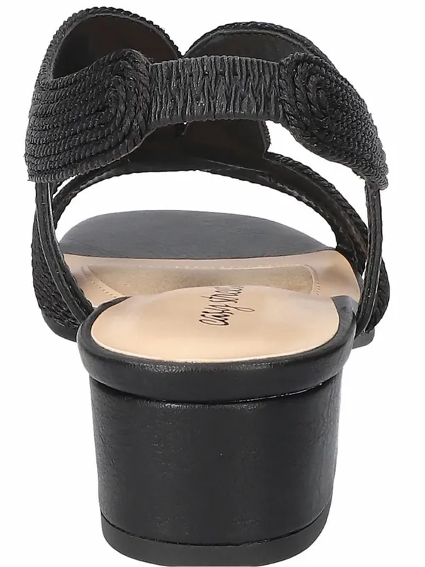 easy street Black Braided Slingback Sandal Size 8.5 - Image 4