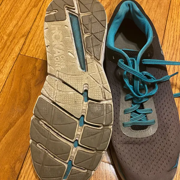 Women's‎ Hoka One One Elevon Road Running Shoes Bluebird Teal Gray Size 8.5 - Image 4