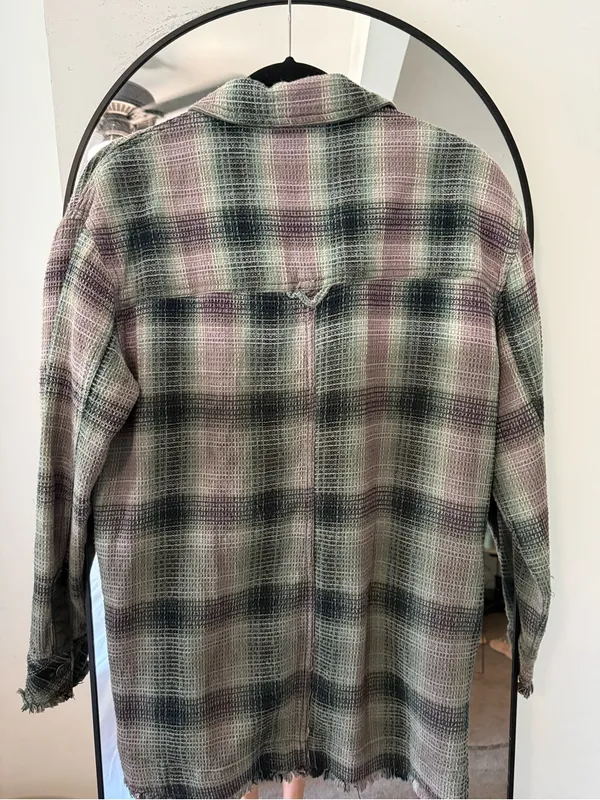 Free People | We The Free Anneli 100% cotton Plaid Shirt Jacket - Image 5