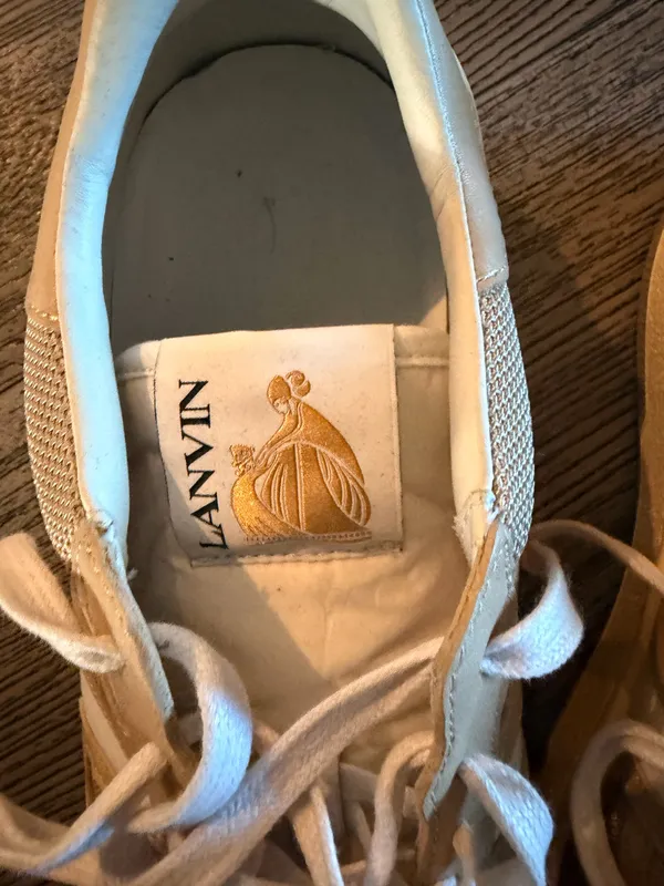 Lanvin Blue and white Sneakers Size 9.5 - Image 3