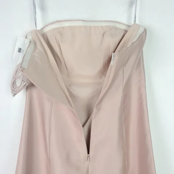 NWT Alfred Sung Strapless Satin A-Line Gown in Cameo Dress D764 Size 4 NEW - Image 11