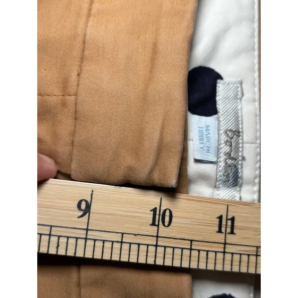 Boden Khaki Cropped‎ Capri Pants Cotton Stretch Tab Front Career 12R - Image 9