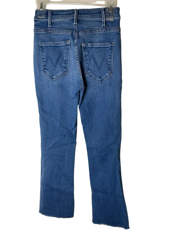 Mother The Hustler Ankle Fray Layover wide leg jeans women's size 26 - Image 2
