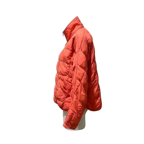 Free People Women's Pippa Packable Puffer Jacket Orange Size M - Image 3