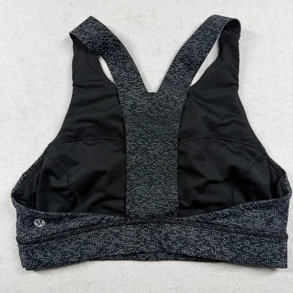 Lululemon Fast and Free Bra Women’s Size 10 Blue Reflective Medium Support - Image 2