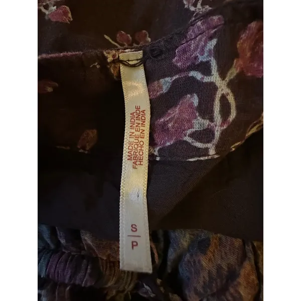 Free People Lysette Maxi Dress Floral Brown Small Bohemian Gypsy Hippie Bells - Image 11