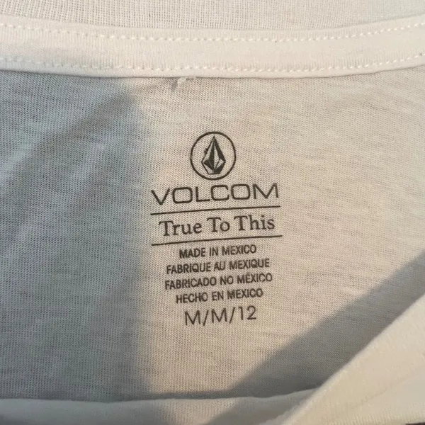 Volcom True‎ To This Graphic T Shirt White Pink Yellow M Medium - Image 3