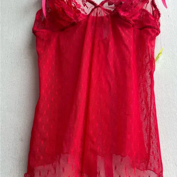Victoria's Secrets Sexy Little Things Lace Babydoll Lingerie Top Size M A11 - Image 3