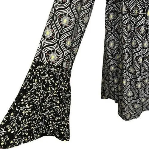 FREE PEOPLE Rolling Hills Mixed‎ Media Empire Waist Tunic Top EUC Size S - Image 3
