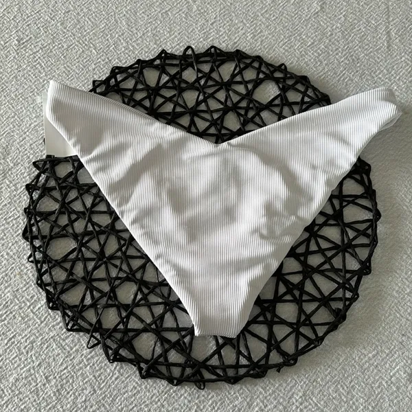 Beach Riot Vanessa High cut Bikini Bottom, White, Size Medium, $88 - Image 6