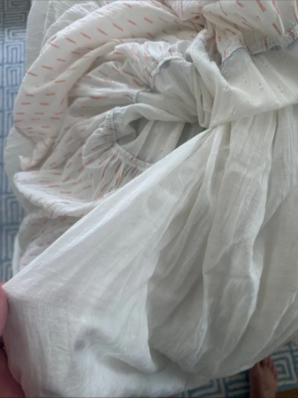 Z&L Maxi Dress - White with blue and pink - Image 4