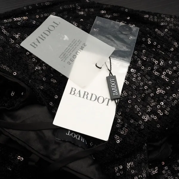Bardot Black Sequin Cutout‎ Dress - Extra Small - Image 6