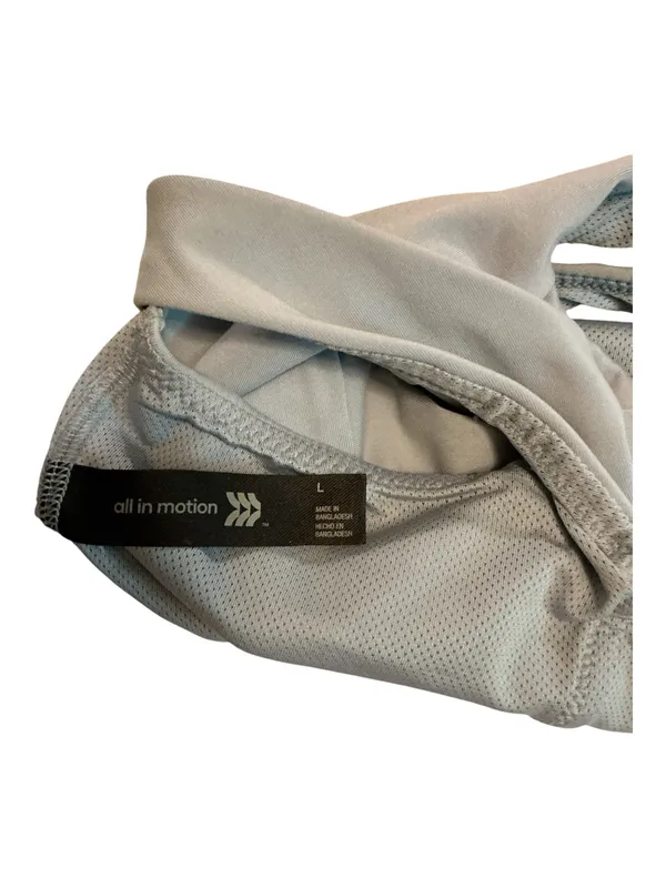 All in Motion Light Blue Crisscross Halter Neck Sports Bra – Size L - Image 3