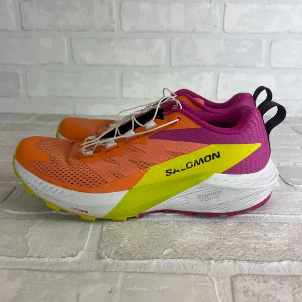Salomon Sense Ride 5 Women's 7 Trail Running Shoes Orange Pink Birds of Paradise - Image 6