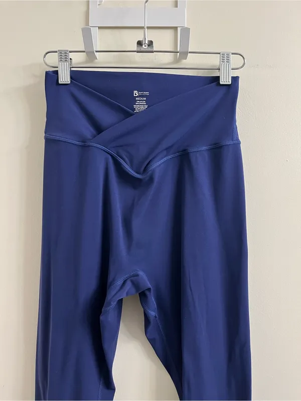 Buff Bunny Legacy Crossover Leggings Blue Medium - Image 2