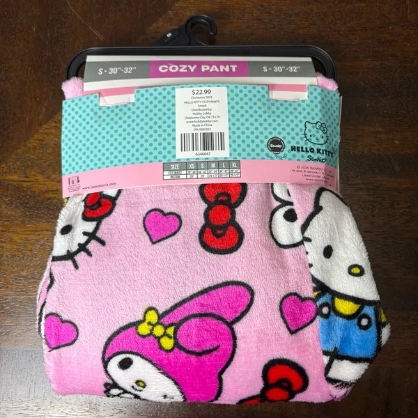 Hello Kitty Pink Cozy Pants with Colorful Character Print - Image 2