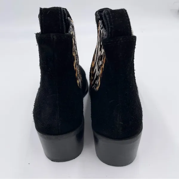 Crown Vintage Tolana 2 Chelsea Ankle Boots Black Suede/Cow Hair Women's Size 7.5 - Image 5